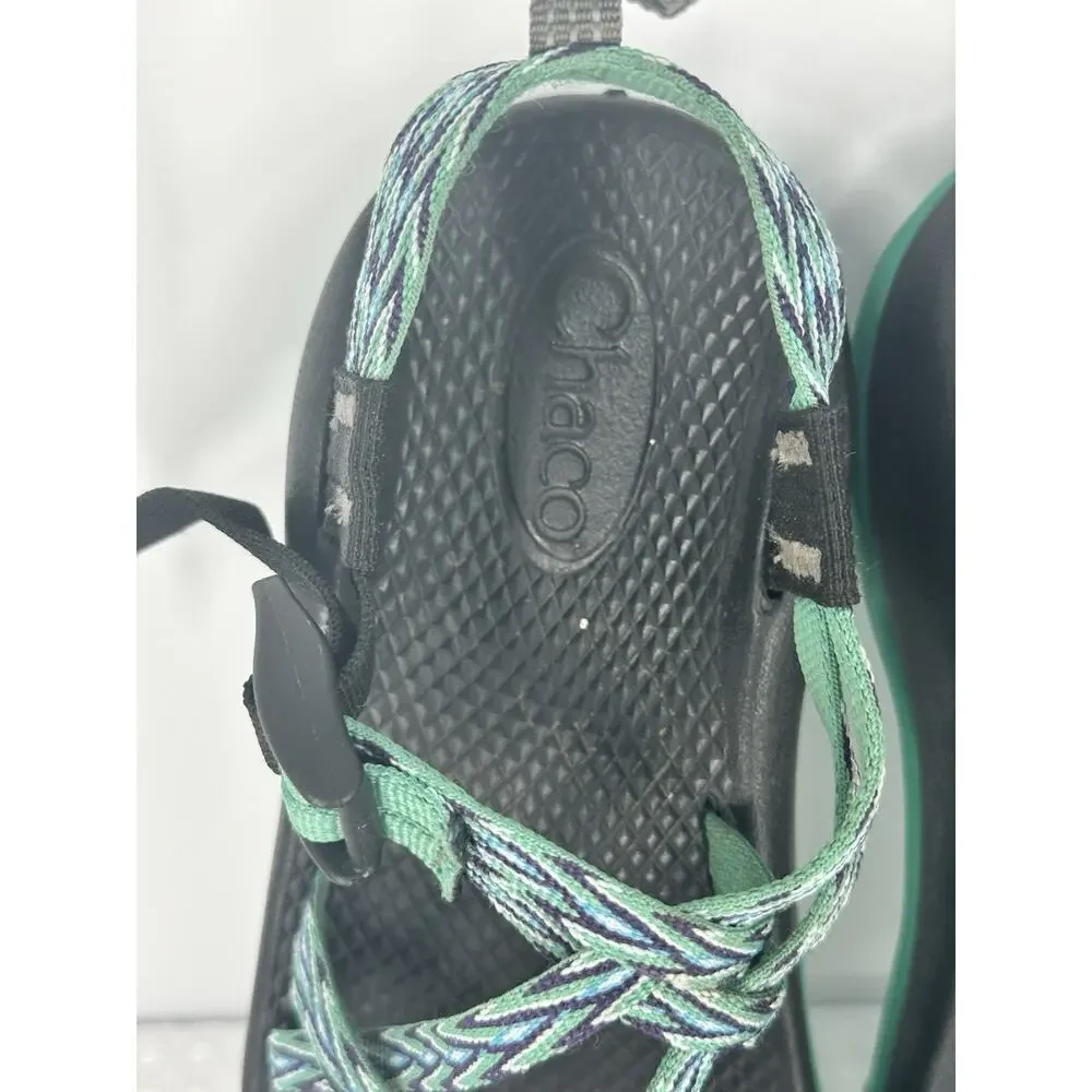 CHACO Z/2 Sandal Strappy Blue Green Hiking Outdoor Active Shoe Youth SZ 4